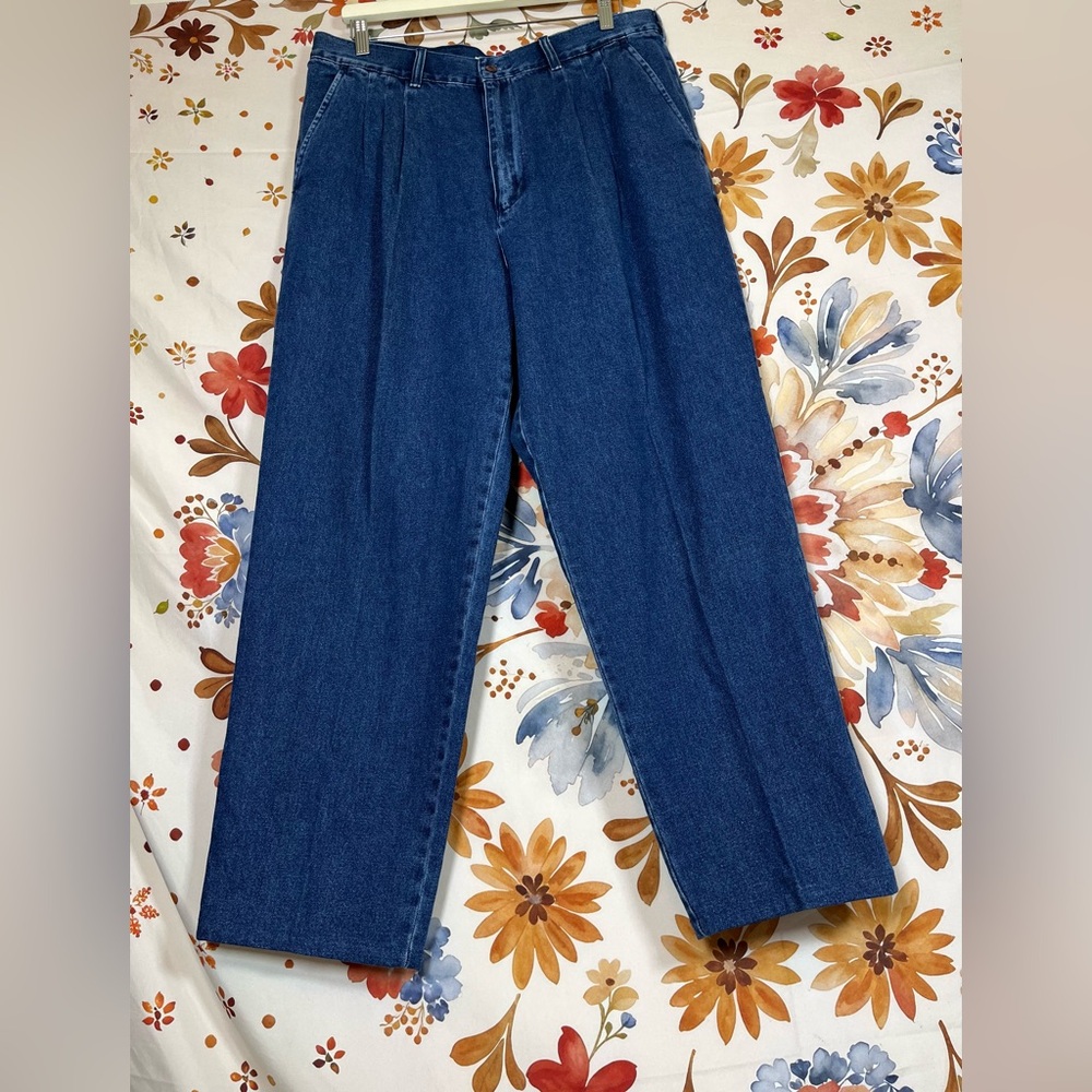 VTG 80s 90s Bugle Boy 34/35 Ultra High Waist Straight Leg Jeans Classic